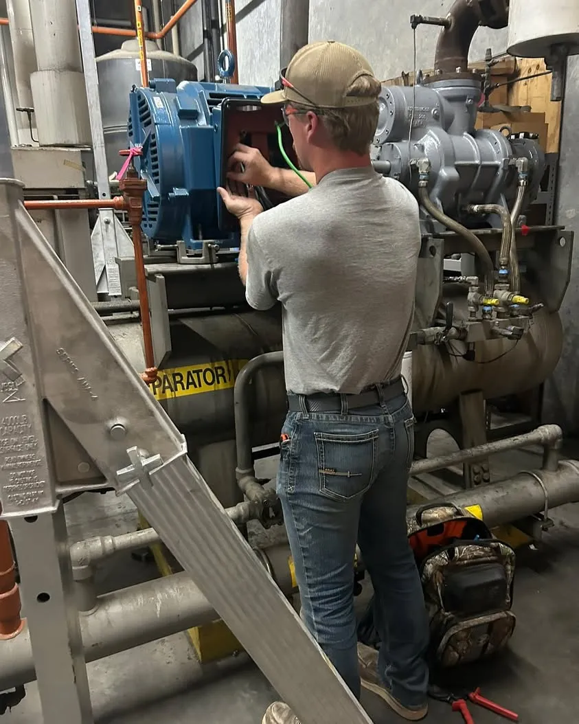 Electrical work at a refrigeration plant in Arlington