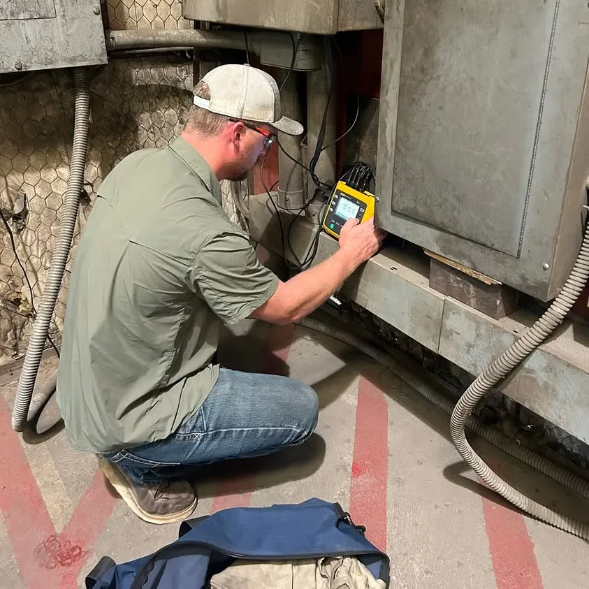 Pulling a recording meter from a panel in Hurst
